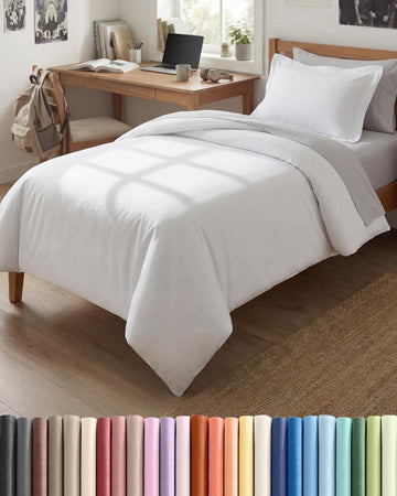 Duvet Cover Full - Extra Soft 3 Piece with Zipper Closure - White