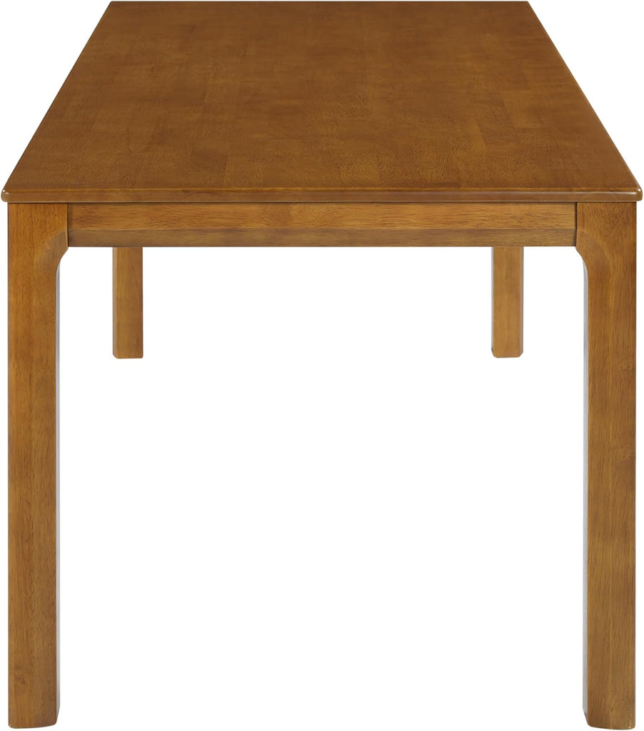 Ace 70.28'L Solid Wood Dining Table for 6-8 People, Rubber Wood Dining Room Table, Minimalist Modern Rectangular