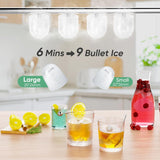 Ice Makers Countertop with Handle Ice Machine, Fast in 6 Mins, 26lbs in 24 Hours, Quiet Self-Cleaning, Compact Size