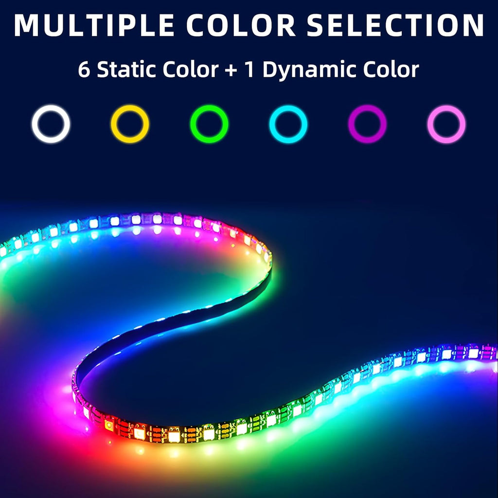 Vanity Mirror with Lights, 23" x 18" RGB Backlit + Front Lit Hollywood Makeup Mirror LED Strip with 3 Colors Modes