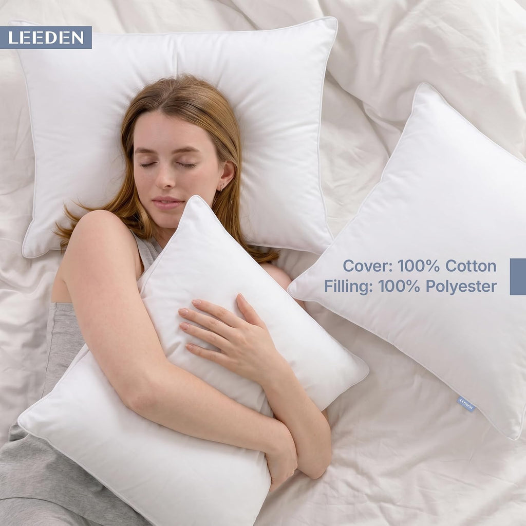 18x18 Throw Pillow Inserts-100% Cotton Cover - Set of 2