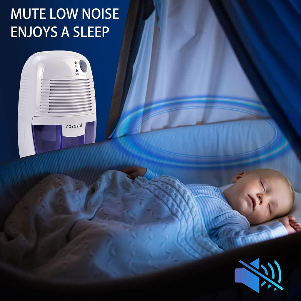 Small Dehumidifier,12V3A adapter，1200 Cubic Feet (215 sq ft) Portable Mini Dehumidifier Quiet Use for High Humidity in