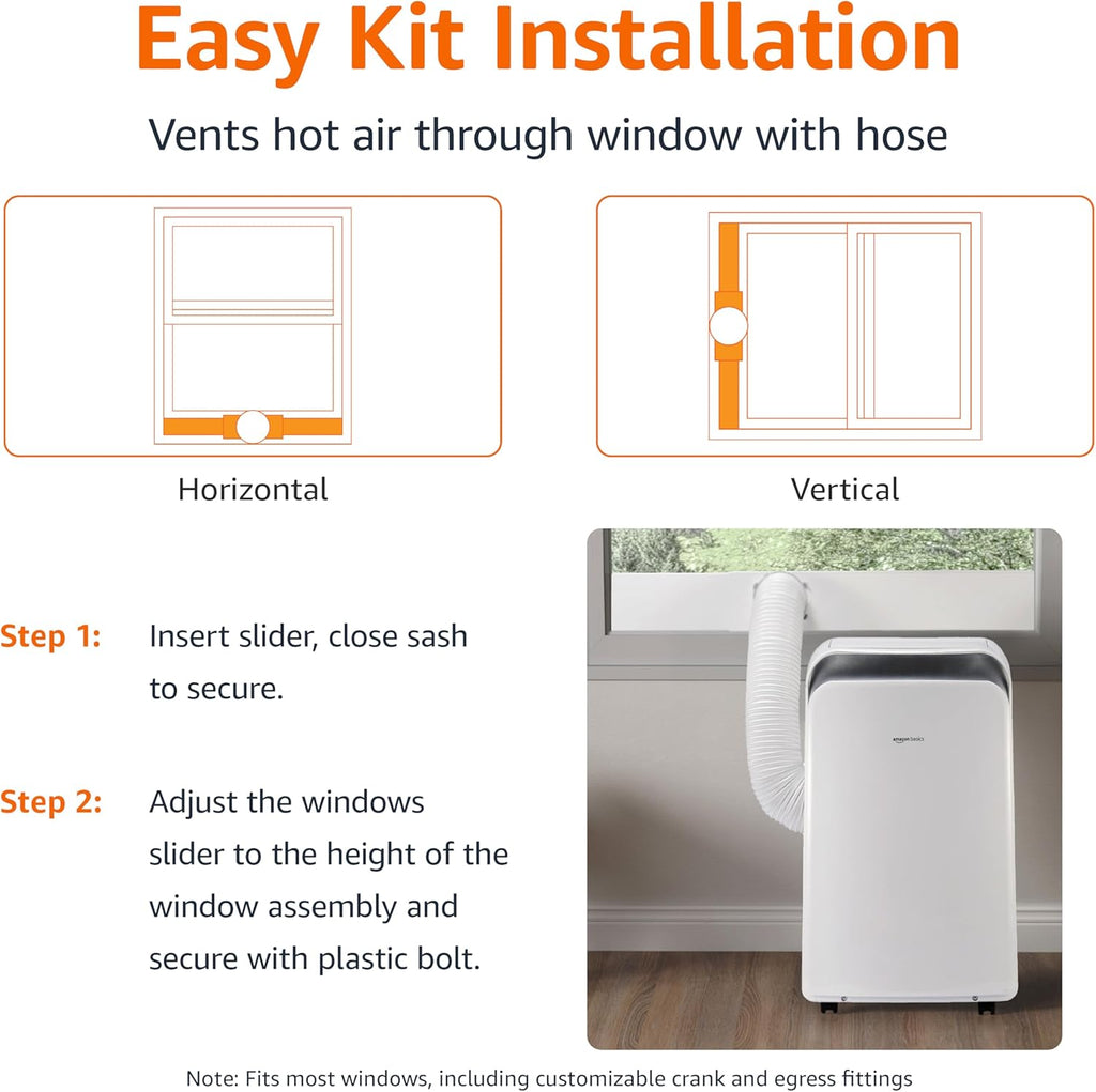 4-In-1 Portable Air Conditioner with Remote, Timer, Sleep Mode, Auto Swing, Cool/Heat/Dry/Fan-Only Functions