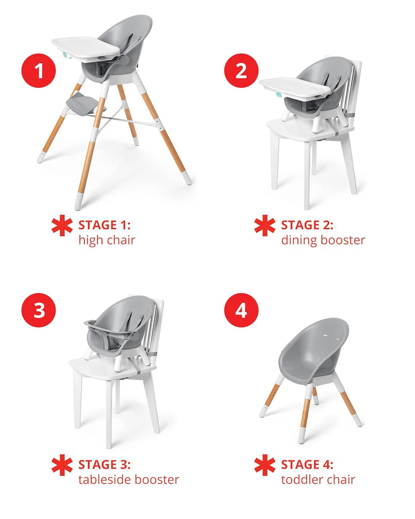 Baby High Chair 4-in-1 Convertible & Activity Center Play Table with Cruise & Bounce Features, 4mo+