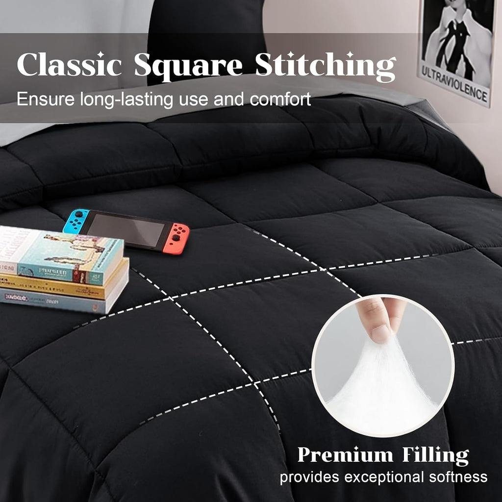 California King Comforter Set, Ultra-Soft Bed in a Bag Cal King 7 Pieces, Oeko-TEX Certified Bedding Set with Down - Set of 7