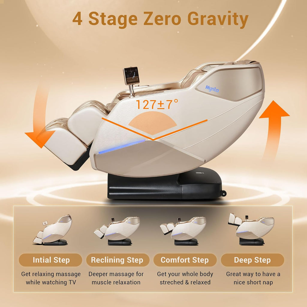 Massage Chair Full Body with Heat, Zero Gravity SL-Track 3D Massage Chairs with Thai Stretching, 12 Modes,12 Massage