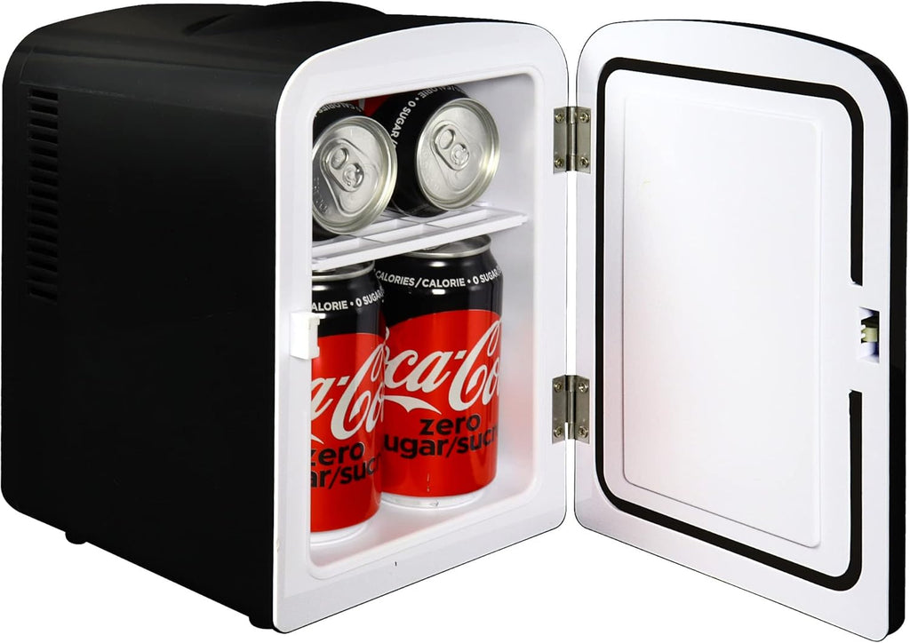 Zero Mini Fridge - Refrigerator for Bedroom Office, Portable Table Top Beverage Cooler, 12V 110V Refrigerador For