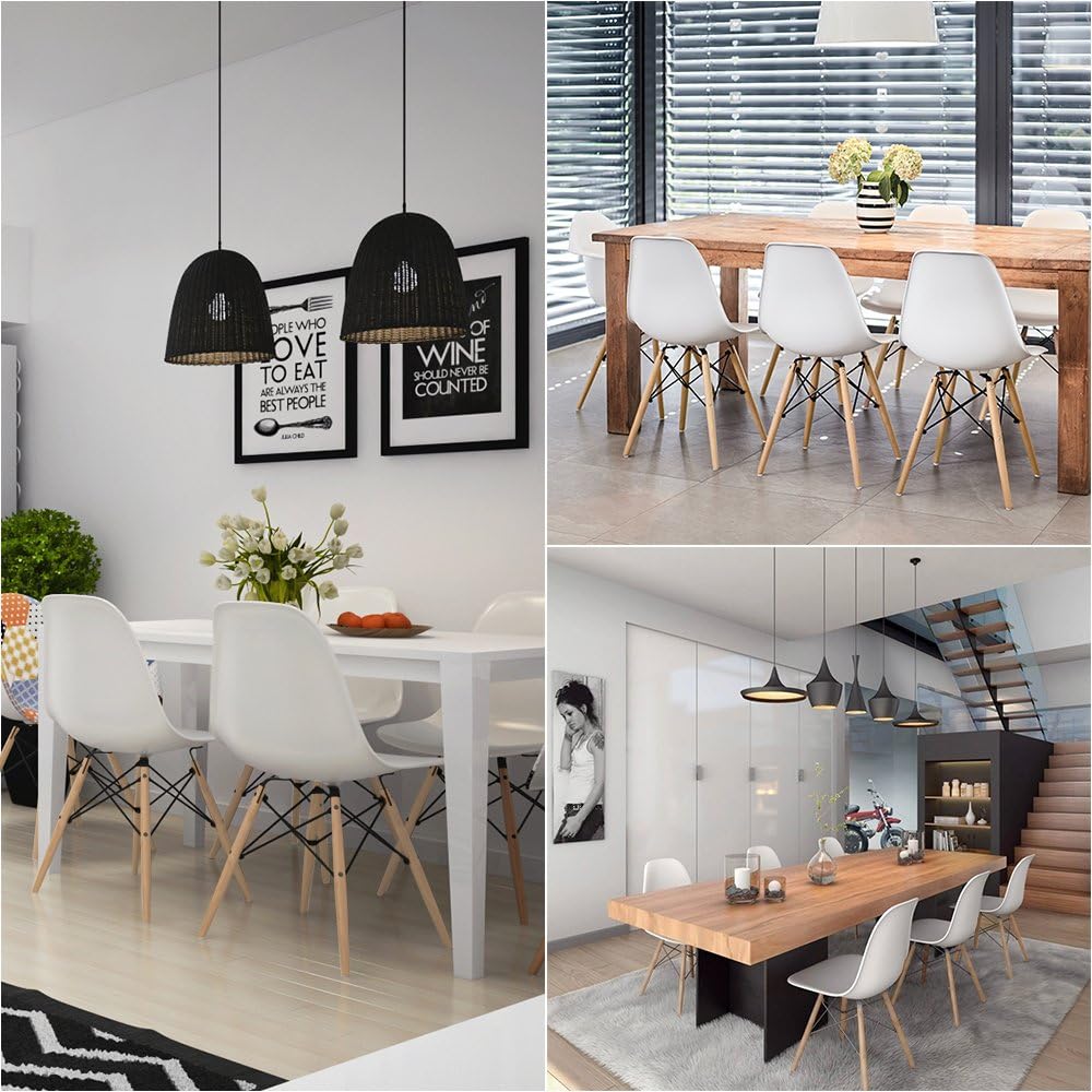 Modern Style Dining Chair Mid Century Modern DSW Chair, Shell Lounge Plastic Chair for Kitchen, Dining, Bedroom