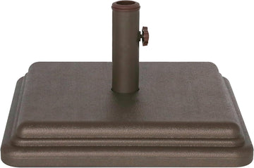 40 Pound Umbrella Base - Weighted Umbrella Base For Use With Patio Table - Heavy Duty Base for Umbrella - Bronze