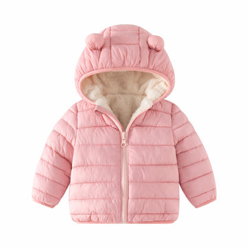 Baby Winter Coat Toddler Boy Girl Puffer Jacket,Pink(with fleece inside)