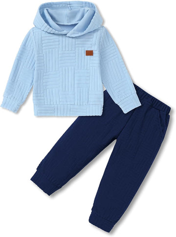 Toddler Boy Hoodie Clothe Long Sleeve Sweatshirt + Pants Set 2Pcs