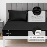 Love's cabin King Comforter Set Black, 7 Pieces King Bed in a Bag, All Season Bedding Sets with 1 Comforter