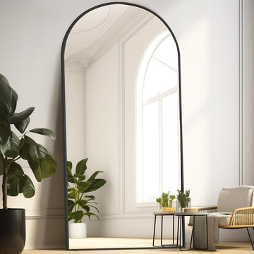 76"x34" Large Mirror Full Length, Arched Full Length Mirror with Stand, Large Floor Mirror Free Standing Mirror Full