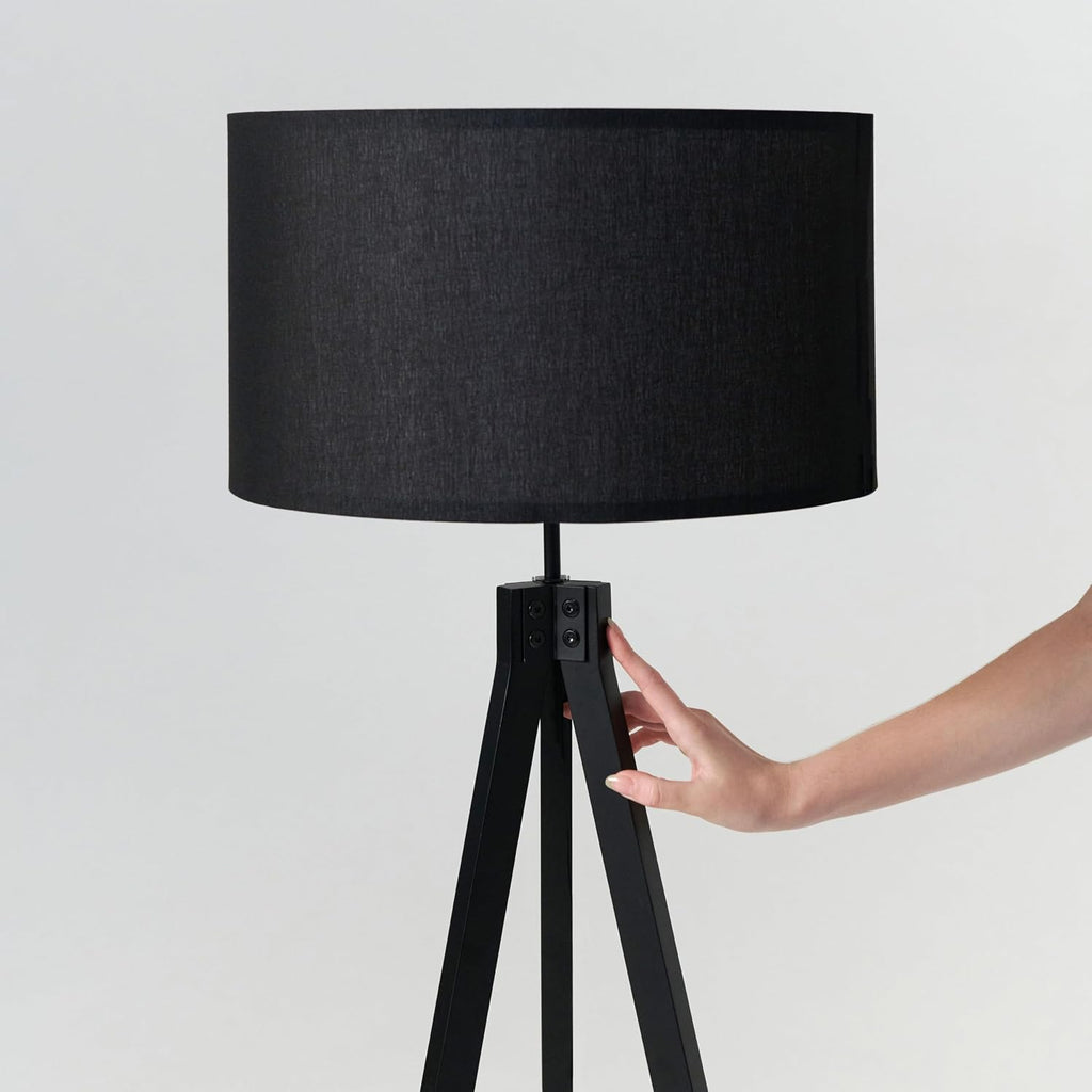 Eden Tripod LED Floor Lamp - Mid Century Dimmable Modern Light for Contemporary Living Rooms