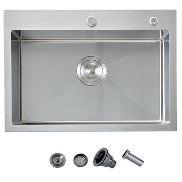 24x18 Inch Drop In, Stainless Steel, Brushed Nickel