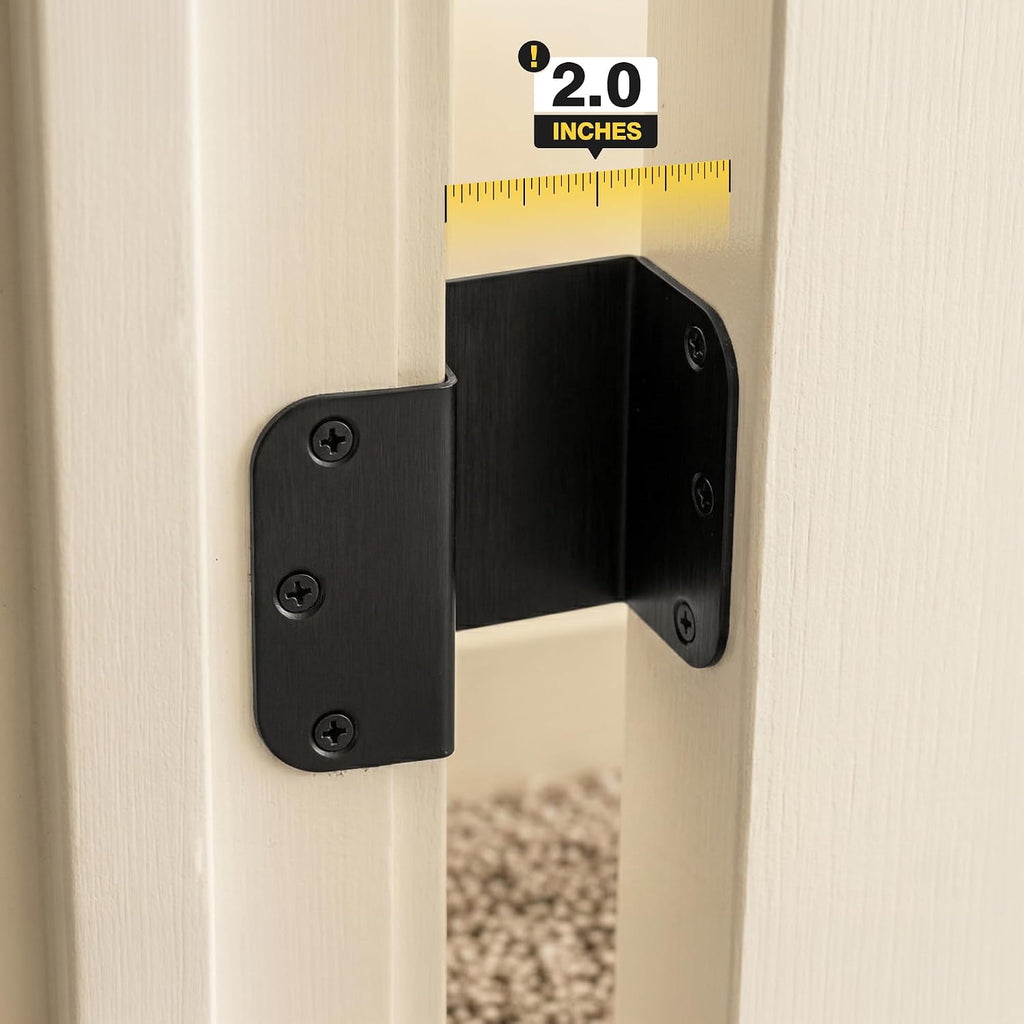 Offset Hinges, 3.5 Inches Swing Door Hinges, 5/8" Radius Corner Ball Bearing Door Hinges, 2 Inches Widen Doorway
