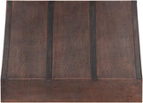 48 Inch Copper Island Mount Range Hood 610 CFM LED Lights Dishwasher-Safe Baffle Filters