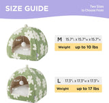 Cute Cat Beds for Indoor Cats - 2 in 1 Cat Cave Bed for Kittens and Small Pets with Removable Washable Cushioned
