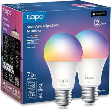 Smart Light Bulbs, 1100 Lumens High Brightness (75W Equivalent), Matter-Certified, 16M Colors WiFi Light Bulb