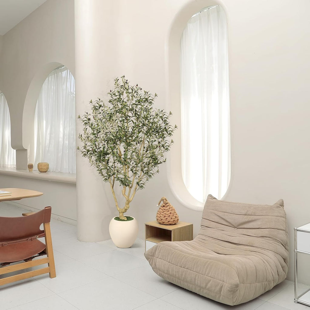 7ft Olive Trees Artificial Indoor with 15in Large Exquisite Planter