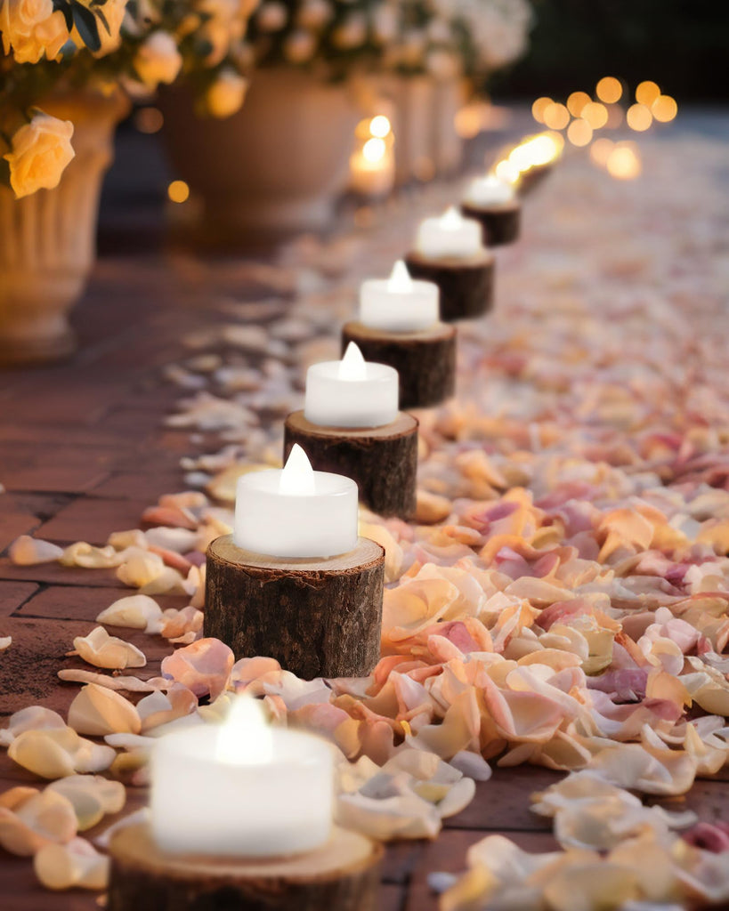 100Pack Flameless LED Tealight Candles, 200+ Hours, Cool White Light