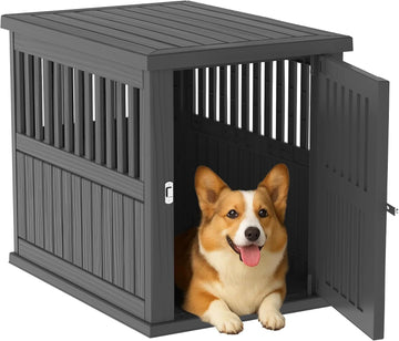 Dog Crate Furniture Lockable Dog Kennel Indoor Dog Crate Heavy Duty Decorative Pet Cage End Table for Small Medium