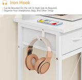 Small Desk with 5 Fabric Drawers, 33 Inch Writing Desk, Simple PC Desks for Small Place