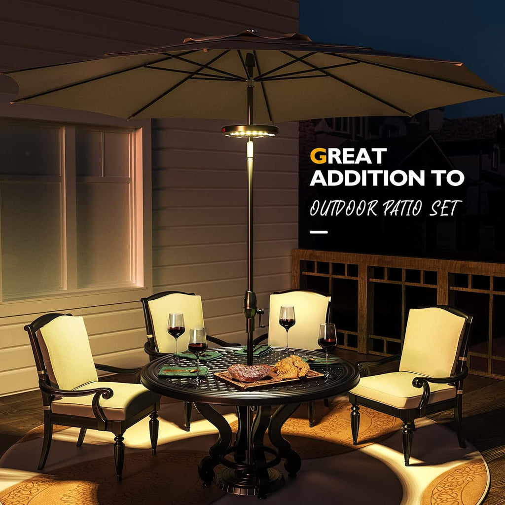 Patio Umbrella Lights-Rechargeable Outdoor Lights Decor | Patio Table Pole Light 28 LED 3 Lighting Modes