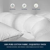 Goose Feather Down Fiber Cotton Comforter King - 100% Cotton Duvet Insert