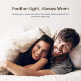 Feather and Down Fibres Comforter Queen - 100% Organic Cotton, Quill-Free & Ethical