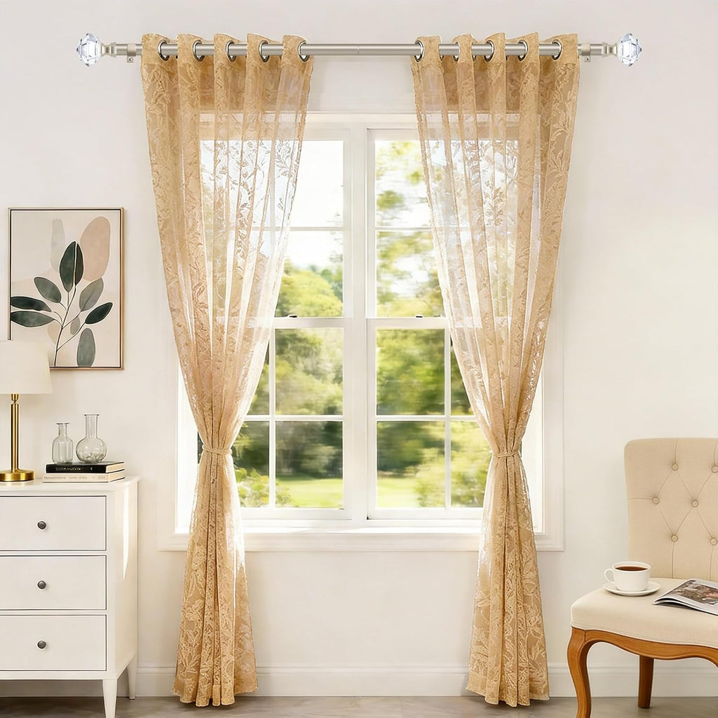 Curtain Rods for Windows, Telescoping Splicing 3/4 Single Rods