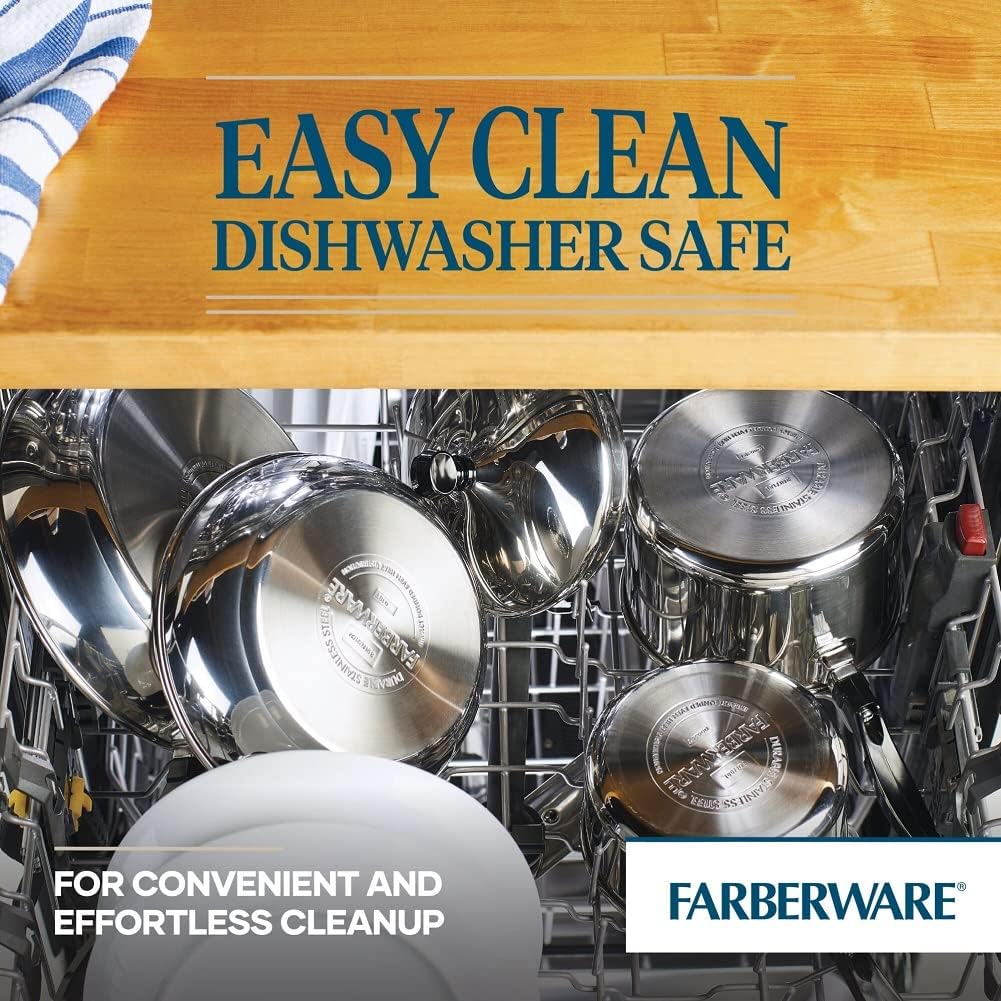 Classic Series Nonstick Stainless Steel Cookware Set, Pots and Pans Set, 15-Piece