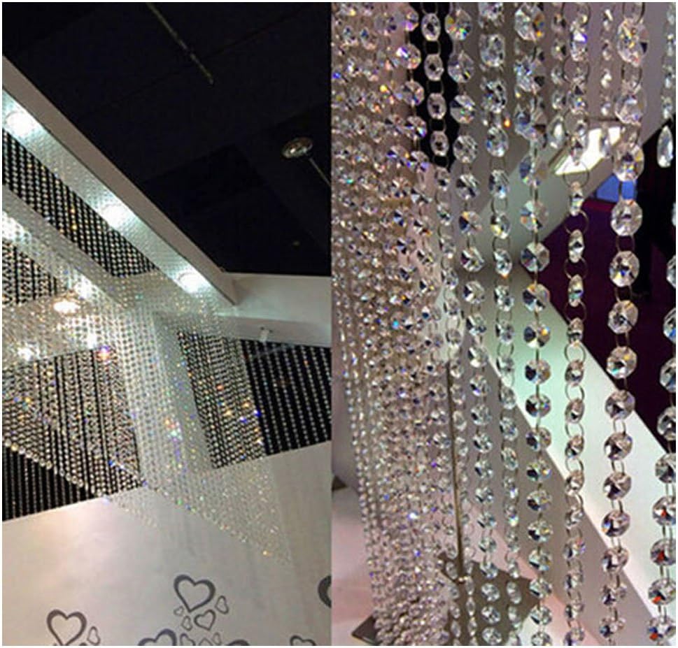 99FT Clear Acrylic Crystal Garland Strands Hanging Chandelier Bead Chain Ornament String Decorations for Manzanita