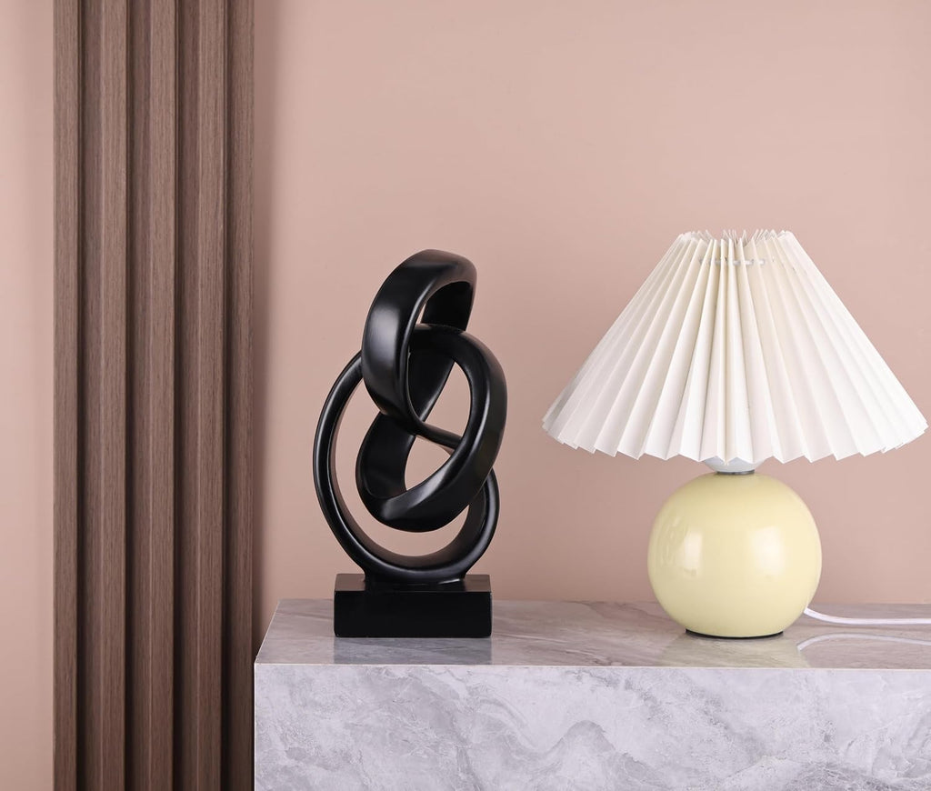 Abstract Knot Sculpture, Artistic Mobius Inspired Resin Decor, Elegant Home and Office Decor, Perfect for Shelves