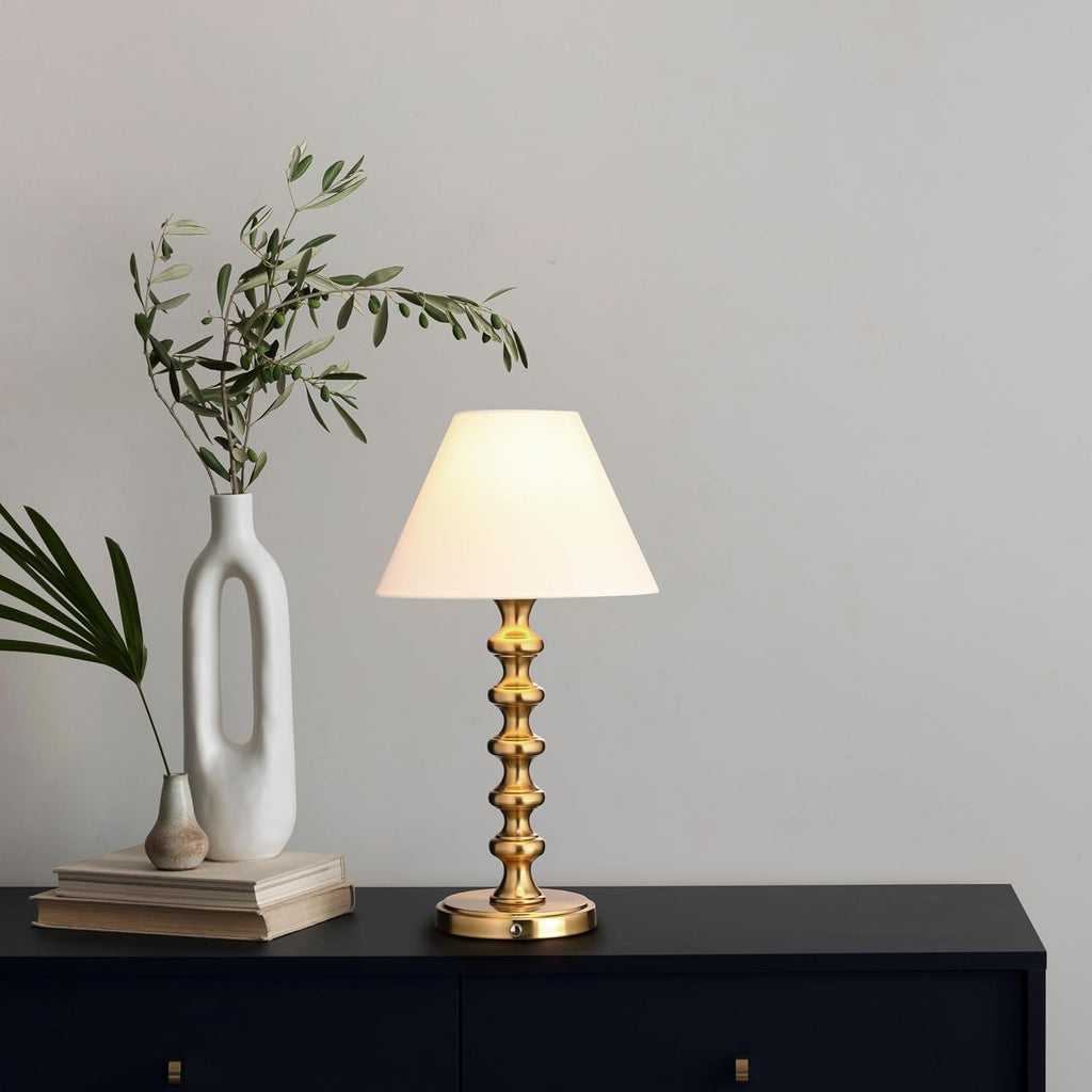 Ember Rechargeable Table Lamp (Antique Brass_Baluster)