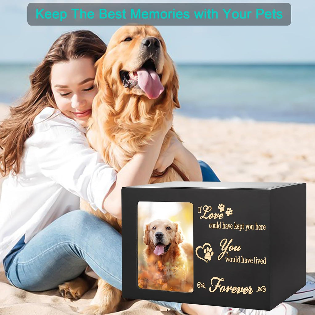 Pet Memorial Urns for Dogs or Cats Ashes with Photo Frame