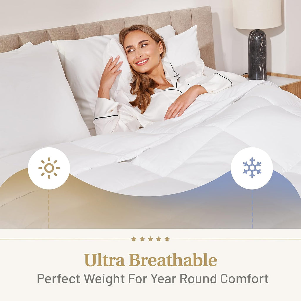 Down Alternative Comforter King - Fluffy Duvet Insert - Premium Plush All Season