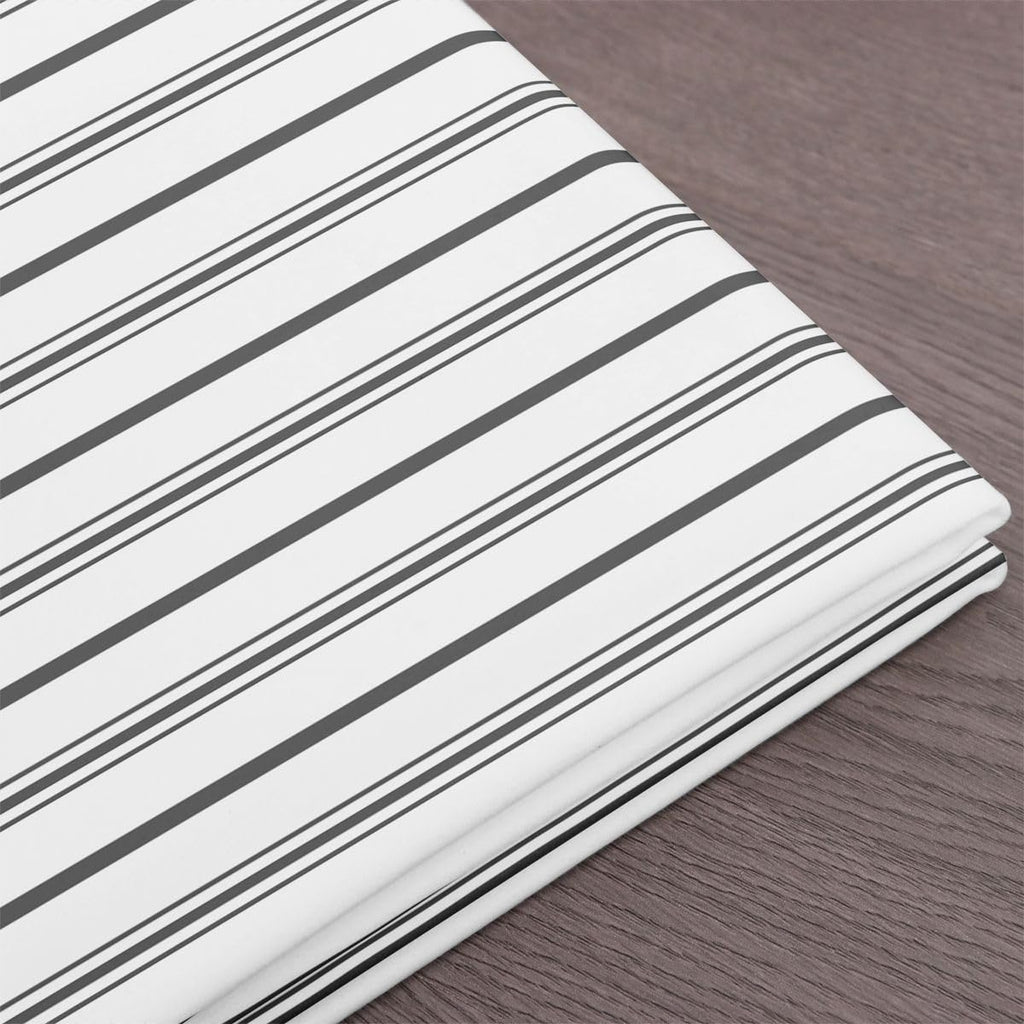 Black White Stripe Fabric By The Yard, Geometric Stripes Upholstery Fabric, Farmhouse Lines Striped Decorative