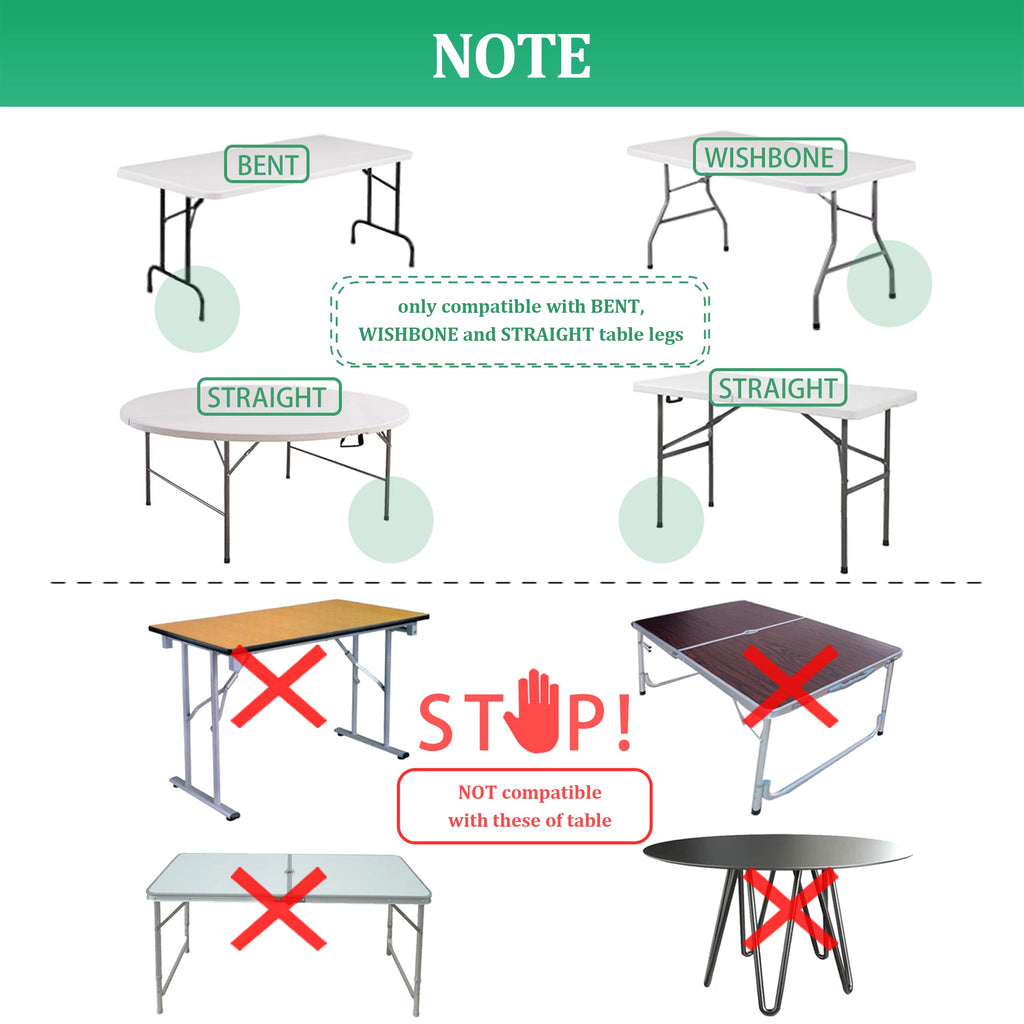 Folding Table Risers for Straight/Bent Leg