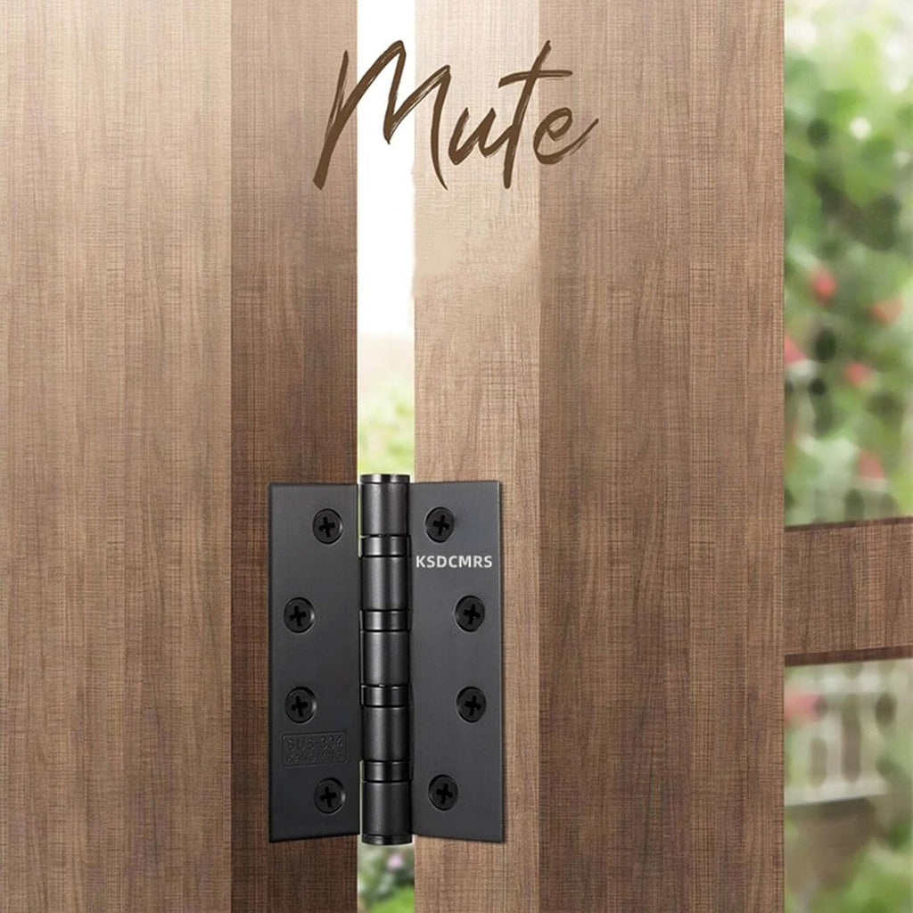 Stainless Steel Matte Black 4 inch Door Hinges,Interior Door Hinge，Heavy Duty Exterior Door Hinges，Ball Bearing