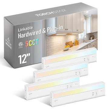 12 Inch 5CCT LED Under Cabinet Lighting Aluminum, White