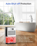 Dehumidifier, 95 OZ Water Tank Dehumidifiers for Home with Auto Shut Off