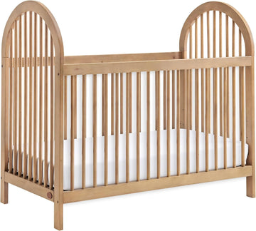 Everlee Convertible Island Crib, Honey Wood