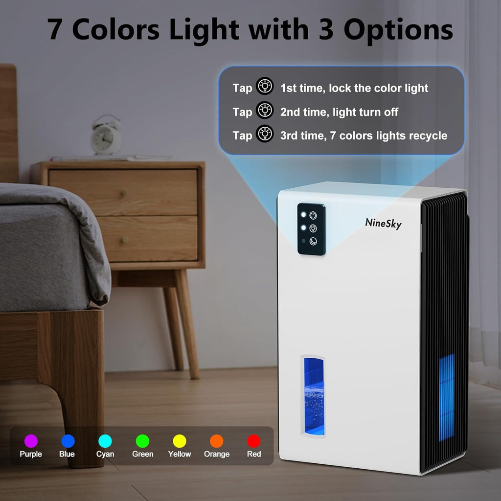 Dehumidifier, 95 OZ Dehumidifiers for Home,(1100 sq.ft) Dehumidifiers for Basement Bathroom Bedroom with Auto Shut Off