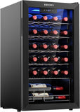 25 bottle Wine Cooler Refrigerator, Freestanding Compressor Wine Fridge with Adj