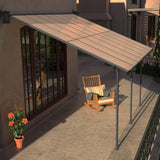 13' x 10' Wall Mount Gazebo Outdoor Pergola, Polycarbonate Gazebo with Water-Resistant and UV-Fighting Panels Canopy