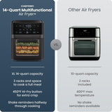 Air Fryer 6-in-1, XL 14-Quart Multifunctional Airfryer with Touchscreen Controls, Rotisserie, Food Dehydrator