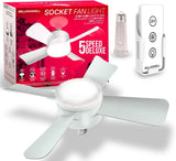 Socket Breeze Light 5-Speed Deluxe LED  Ceiling Fans with Lights and Remote Control  For Bedroom, Kitchen, Living Room,1000 Lumens / 5000 Kelvins A101-B0CQMXBDQS