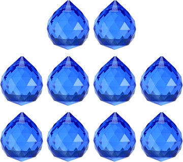 10-Pack Crystal Ball Prisms, 24mm/0.94 Inch Chandelier Pendant Maker Hanging Crystals Chandelier Prisms for