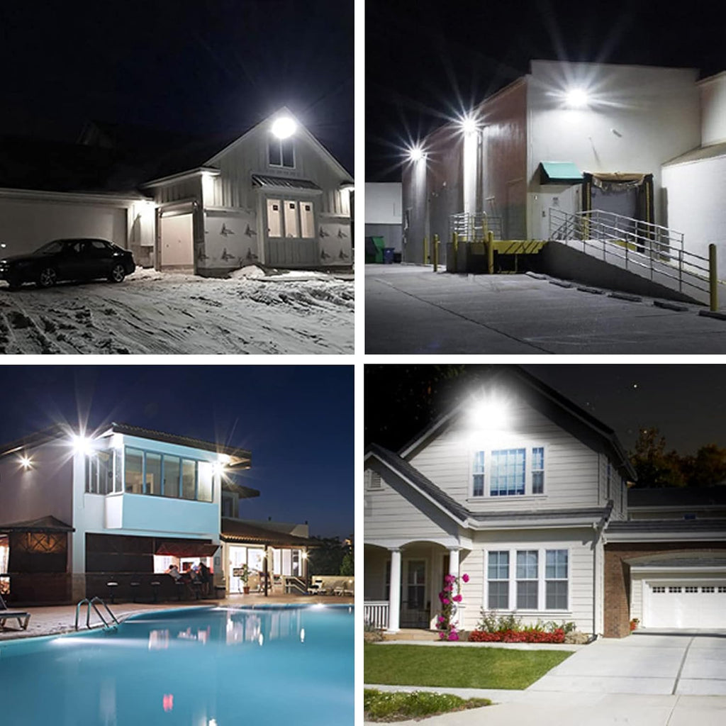 200W LED Flood Lights Outdoor,20000lm Exterior Security FloodLight with Plug, 6000K Work Light with IP66 Waterproof